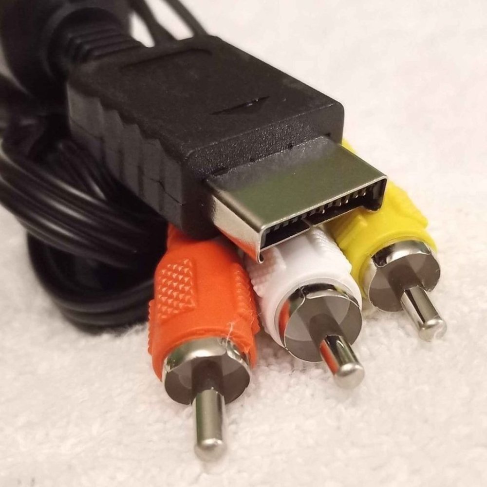 PlayStation 1/2/3 Audio Video A/V RCA Cable - 6 Foot Length - PS1 PS2 PS3 Cord -